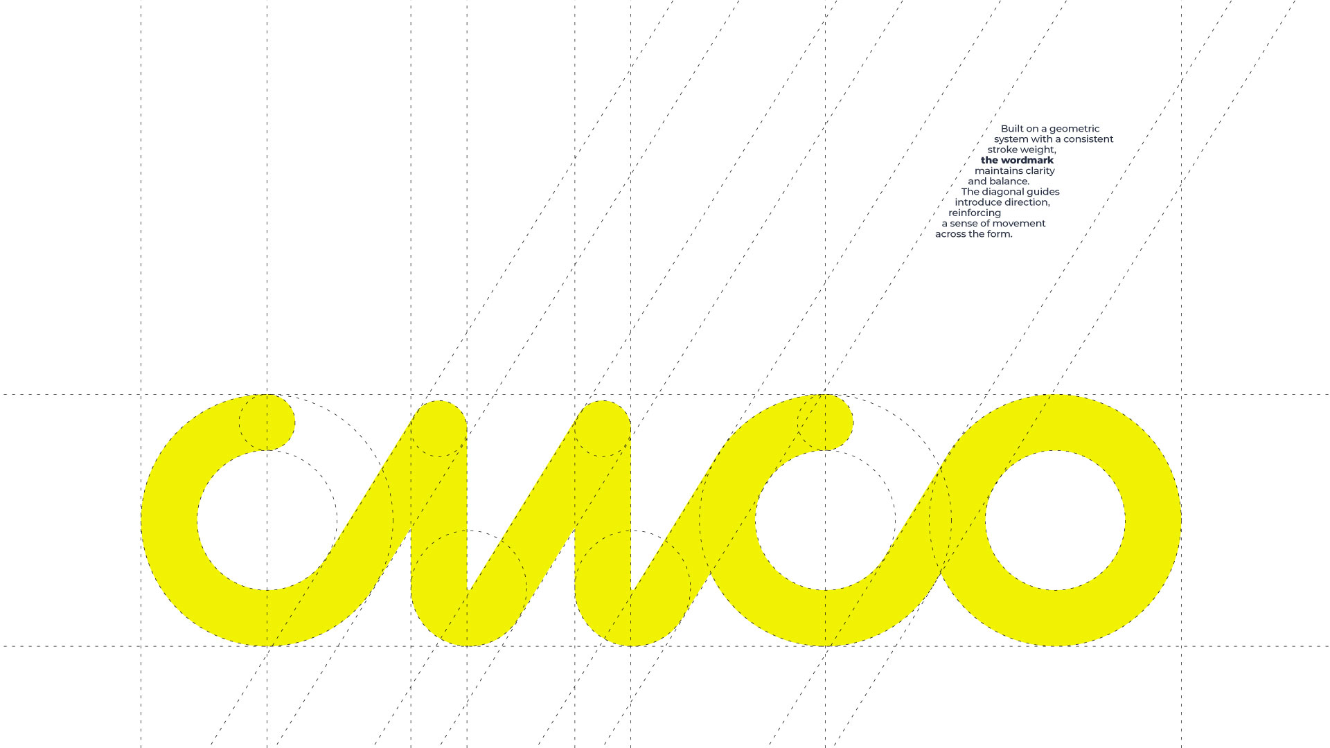 Wordmark — construção geométrica
